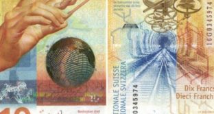 Bank Note of the Year Award 2017 ha incoronato la banconota da 10 franchi svizzeri come la più bella al mondo. 