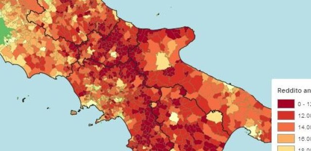 Elaborata dall'ingegnere Morelli una mappa interattiva che evidenzia i redditi alti e quelli basi in tutta Italia