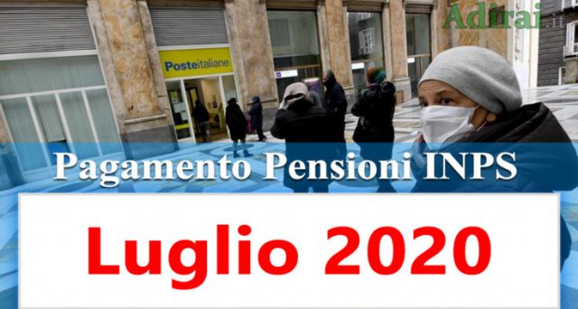 Pensioni Luglio 2021 Poste Italiane