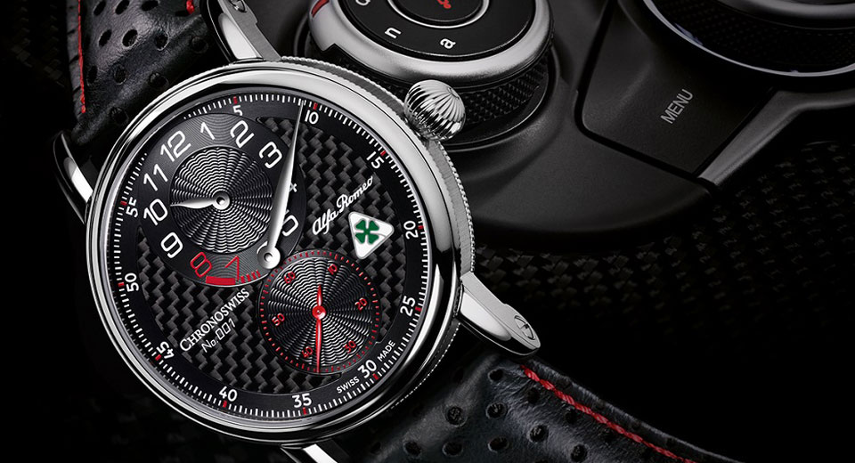 Il debutto ormai imminente di Alfa Romeo Giulia negli USA viene festeggiato con un orologio in edizione limitata prodotto da Chronoswiss in onore di Giulia