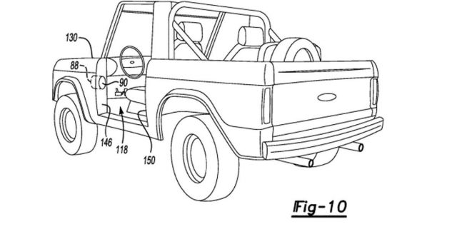 Nuovo brevetto per il sistema di porte rimovibili che Ford potrebbe usare per il futuro Bronco