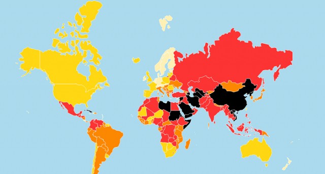 Italia ancora giù nella classifica sulla libertà di stampa stilata da Reporter Senza Frontiere nel World Press Freedom Index 2016.