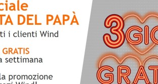 Ecco la Super offerta Wind speciale per la festa del papà del 19 marzo 2017: si avranno 3GB di internet gratis, ecco come attivare la promozione.