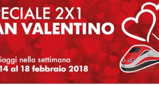 Ecco le offerte di Trenitalia per San Valentino e Carnevale 2018 con la speciale formula 2x1.