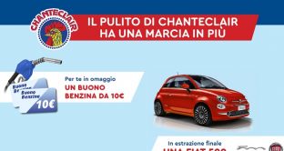 Ecco come fare per ricevere buoni benzina del valore di 10 euro e come partecipare al concorso per vincere una Fiat 500 rossa con Chanteclair.