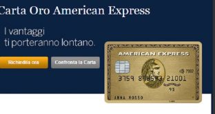Ecco bonus e caratteristiche principali a confronto di Carta Oro American Express e carta Blu.