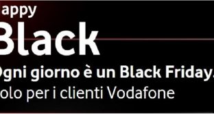 E' partita l'iniziativa Vodafone Happy Black grazie alla quale si avranno tanti sconti su Enistation, Booking, Alitalia e tanti altri.
