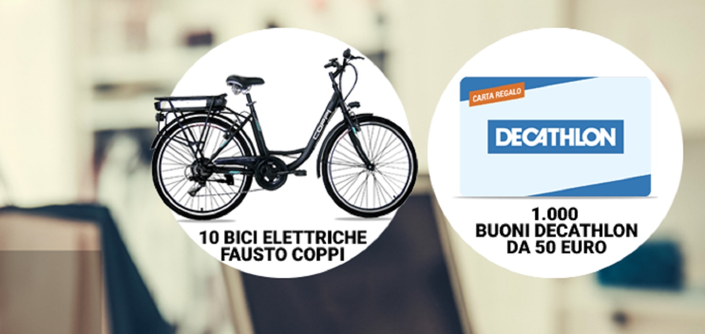 Con il concorso ‘A tutto Sport’, Monte dei Paschi di Siena mette in palio bici elettriche e buoni acquisto per Decathlon. Come partecipare.