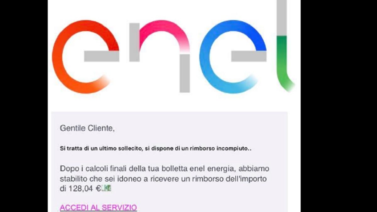 Truffa rimborso ai danni di Enel Energia: ecco come si compie
