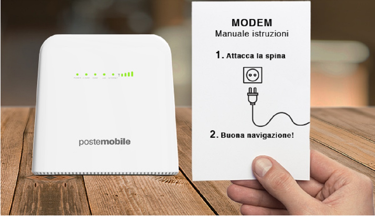 Offerta PosteMobile Casa: tutte le caratteristiche della promo a soli 20,90 euro al mese con modem incluso autoinstallante.