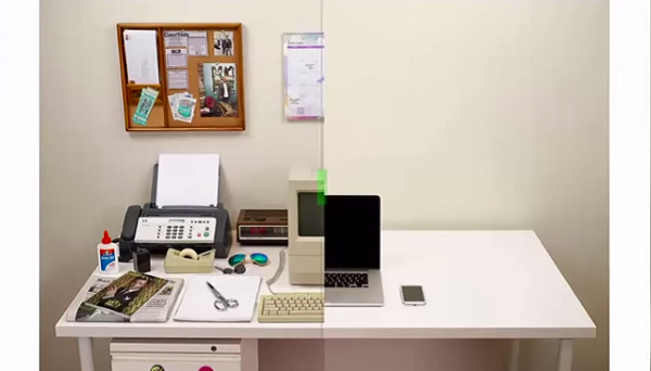 Un video realizzato dallo Harvard Innovation Lab ci mostra come è cambiato il nostro rapporto con la scrivania e come la tecnologia è riuscita in poco più di 30 anni a semplificarci la vita. 