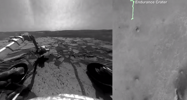 Un viaggio su Marte a bordo di Opportunity, 11 anni fa sbarcato sul pianeta rosso, omaggiato con un bellissimo video in time-laps di 8 minuti. 
