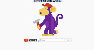 Qualcosa è andato storto per YouTube, il sito non funziona. 