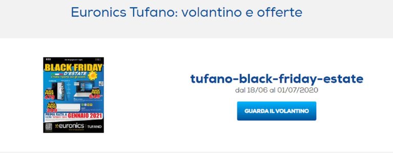 Euronics Tufano lancia il Black Friday d'estate 2020: ecco tutti i black price.