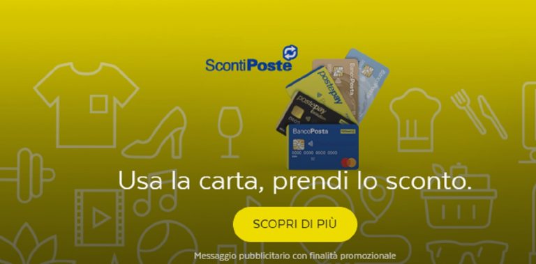 ScontiPoste è l'iniziativa di Poste Italiane per risparmiare utilizzando la carta BancoPosta e quella Postepay: ecco le info.