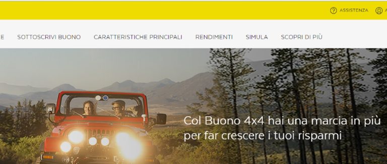 Poste Italiane lancia i buoni fruttiferi postali 4x4: caratteristiche, rendimenti, modalità di rimborso e prescrizione.
