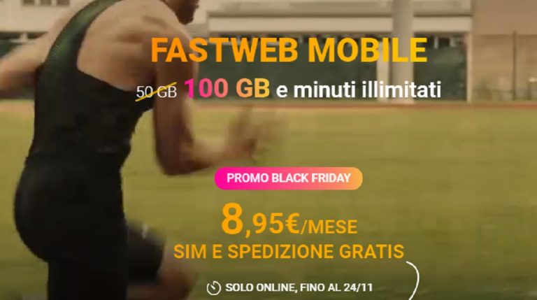 Ecco la promozione last minute di Fastweb per il Black Friday 2020: il fisso ad un prezzo super e 100 Gb in 4G invece di 50.