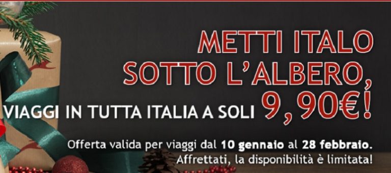 Pioggia di offerte per Natale, Santo Stefano 2018, 31 dicembre e 1° gennaio 2019 di Italo Treno: ecco i dettagli.