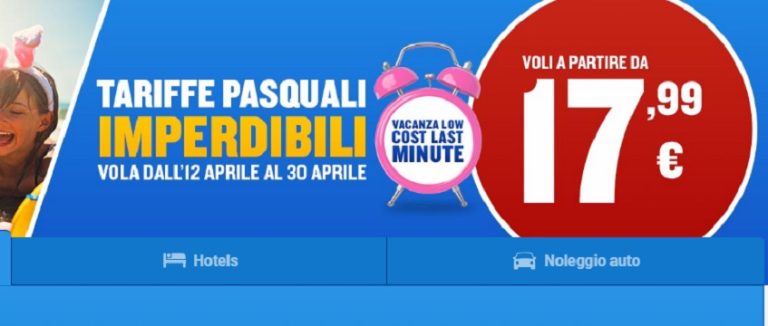 Ecco le super offerte pasquali di Ryanair, tariffe imperdibili per voli low cost fino al 30 aprile.