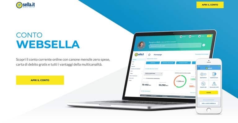 Tutte le caratteristiche principali del conto corrente online Web Sella.