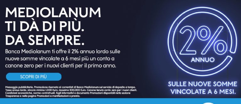 Le ultime offerte del momento con i conti deposito vincolati.