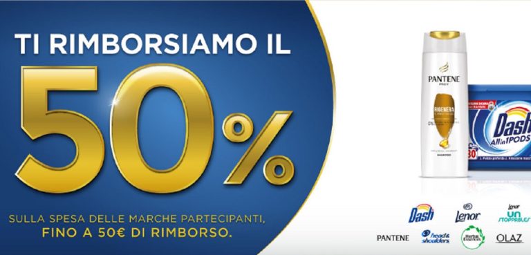 Ecco i prodotti che parteciperanno all'iniziativa ti rimborsiamo il 50% e come si potrà partecipare.