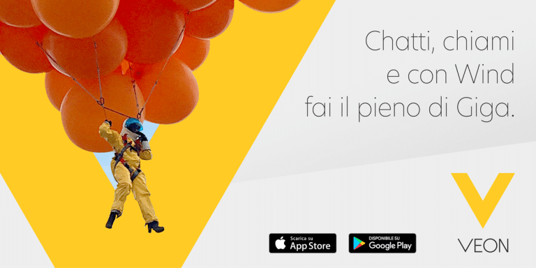 Scarica la app Veon ed entra nel mondo di Wind dove oltre a verificare i contatori della tua sim e le offerte, potrai anche chattare, chiamare e inviare messaggi alla community. In più riceverai 1 Gb di internet gratis. Cosa aspetti, scarica la app è gratuita.