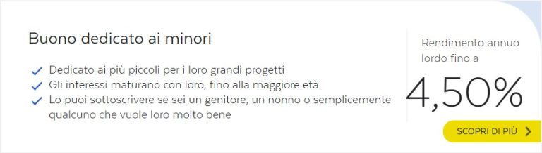 Buono dedicato ai minori o BTp?