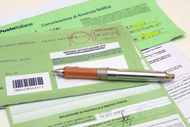 cartelle esattoriali riscossione delle Entrate con raccomandata