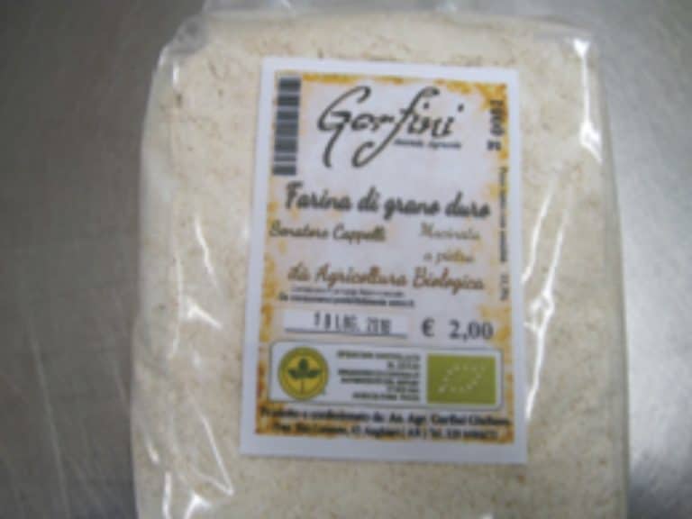 Farina di grano duro Senatore Cappelli macinata a pietra da agricoltura biologica a marchio Gorfini richiamata per piombo oltre i limiti.