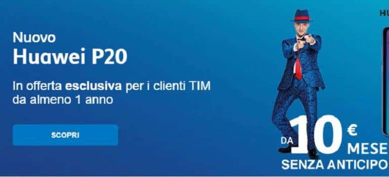 Huawei P20, Samsung Galaxy S9, iPhone 8 e tanti altri smartphone: ecco le super offerte Tim da 5 euro al mese aprile 2018.