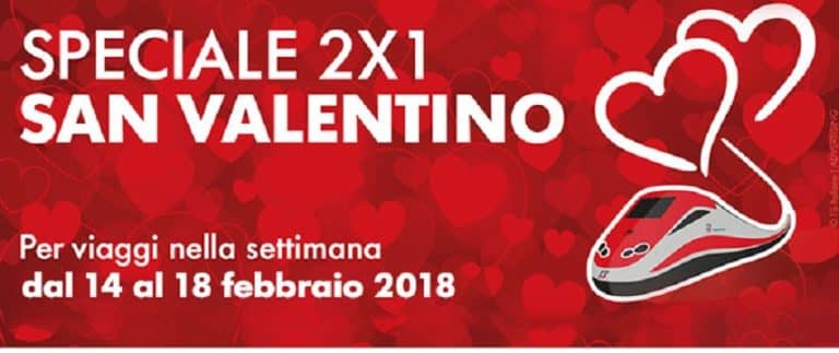 Ecco le offerte di Trenitalia per San Valentino e Carnevale 2018 con la speciale formula 2x1.