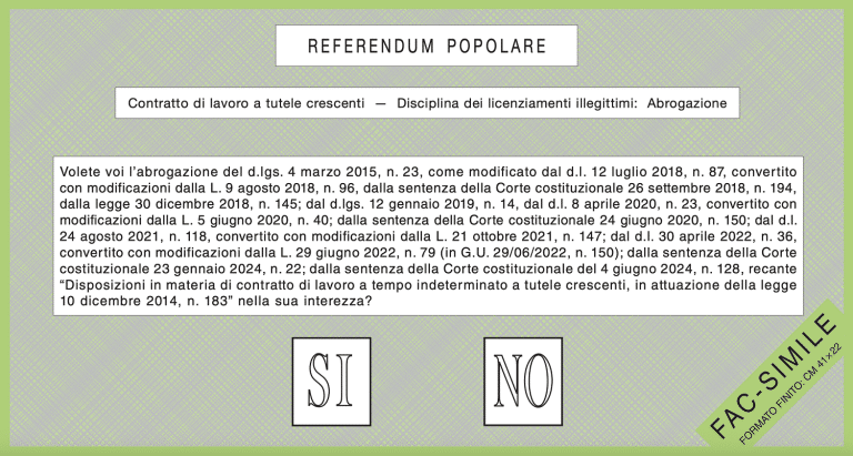 Referendum sui licenziamenti illegittimi