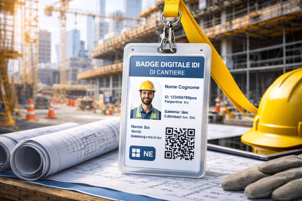 badge digitale di cantiere
