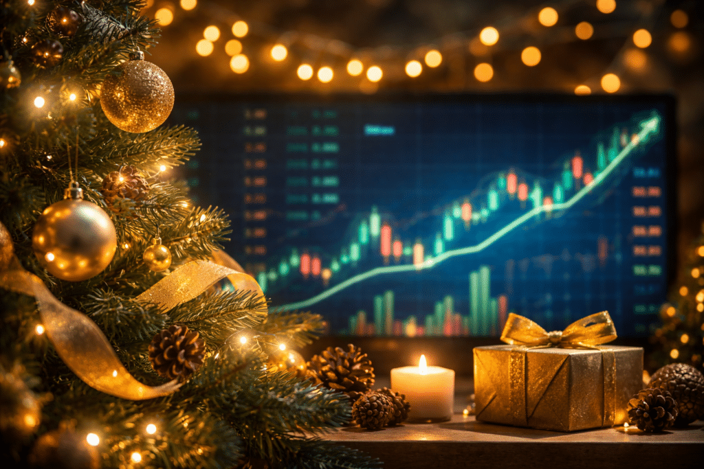 Mercati a fine anno apparentemente piatti