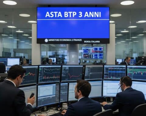 Nuovo BTp a 3 anni in asta
