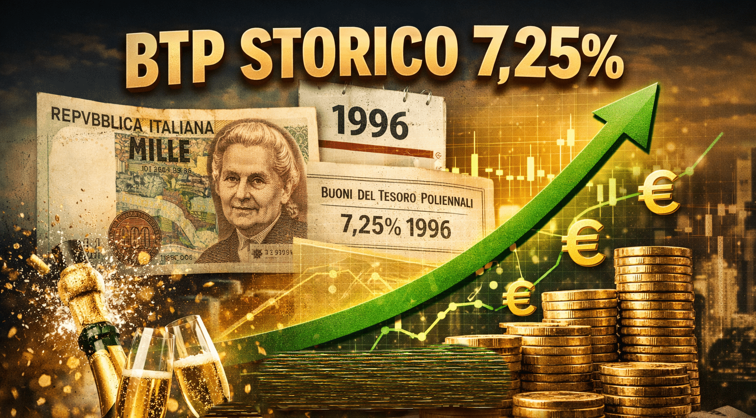 BTP storico 725%: 30 anni di cedole e guadagni da sogno