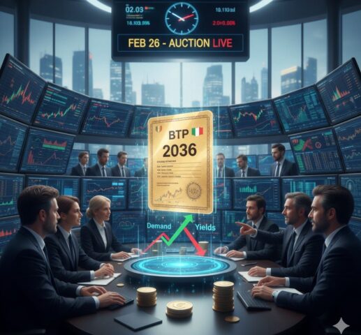 BTp 1 febbraio 2036 in asta