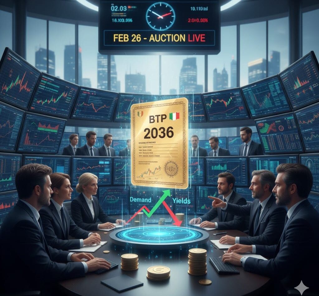 BTp 1 febbraio 2036 in asta
