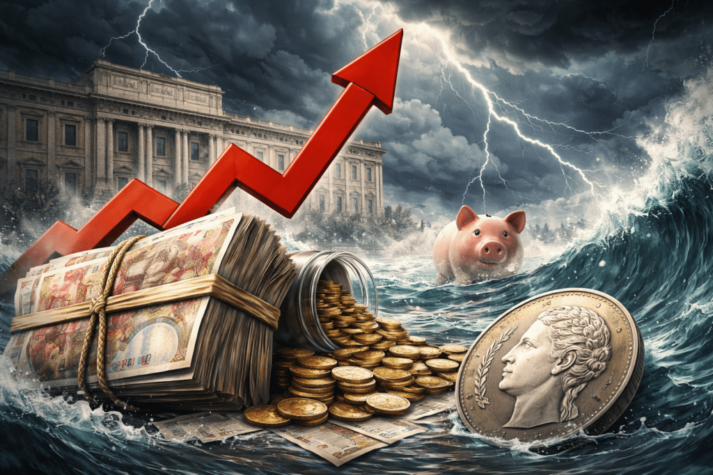 Quando il debito saliva rispetto al risparmio, con la lira debole