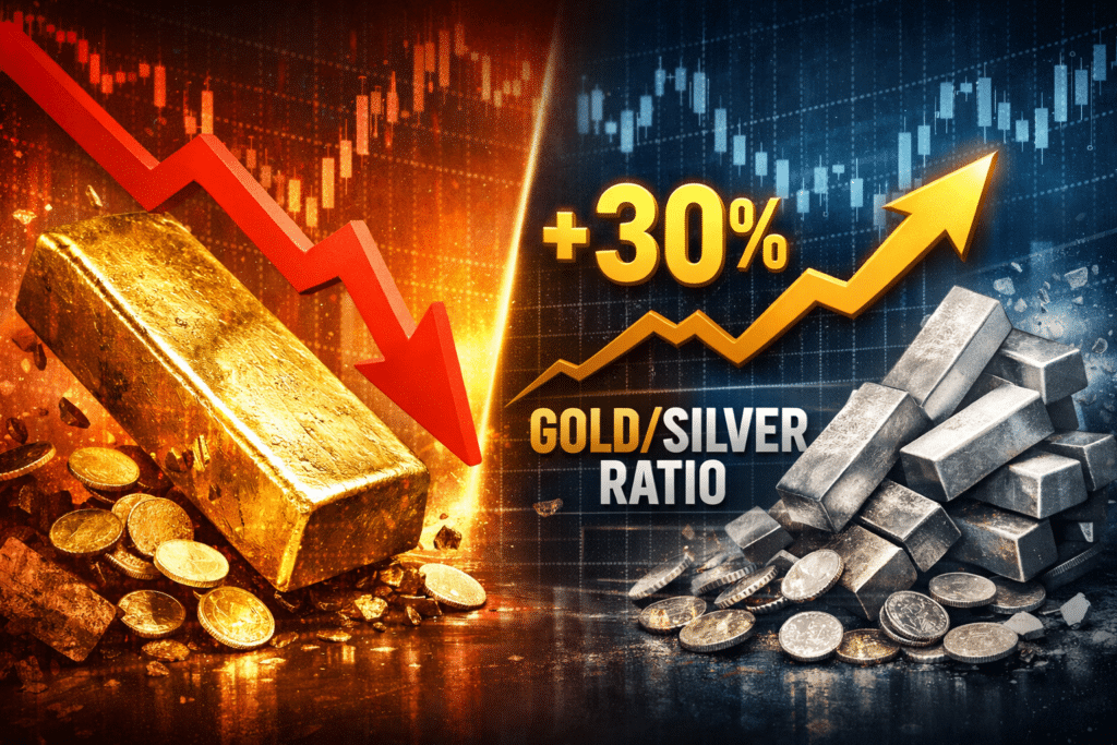 Gold silver ratio in risalita