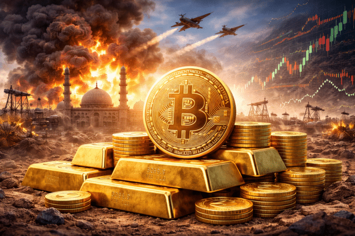 Bitcoin e oro a confronto con guerra in Iran