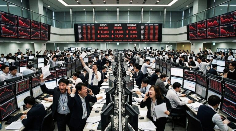Crollo alla Borsa di Corea