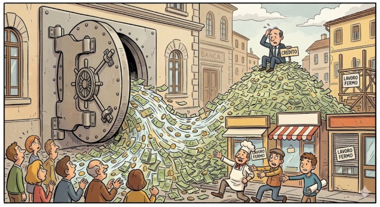 Credito scarso in Italia dalle banche