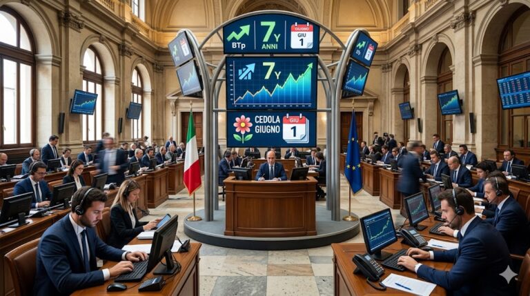 Nuovo BTp a 7 anni in asta