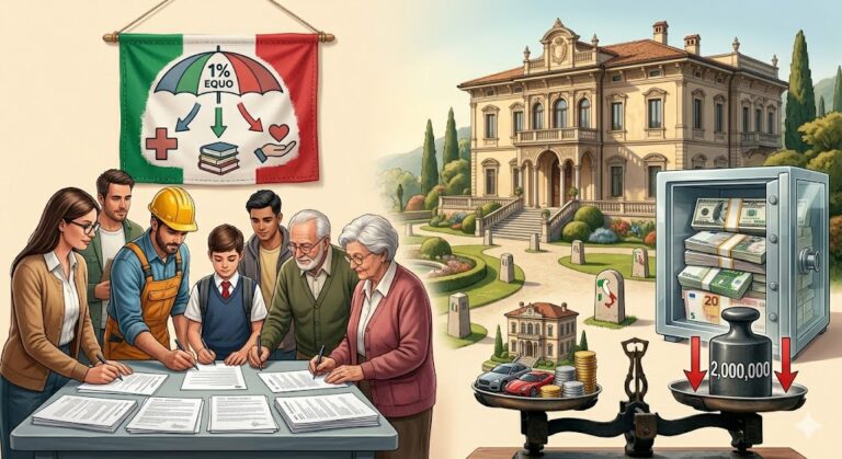 Proposta una patrimoniale sopra 2 milioni di euro