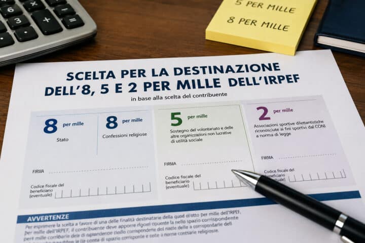 scelta 8 e 5 per mille