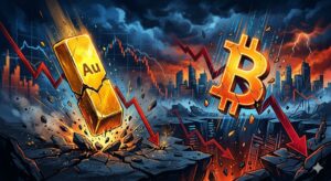 Oro e Bitcoin a picco: cosa c’è dietro al crollo dei due asset ai minimi da mesi?