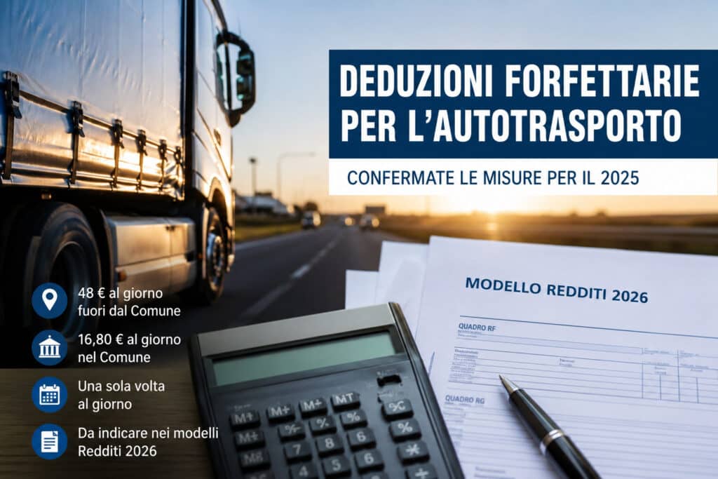 deduzione forfettaria autotrasporto