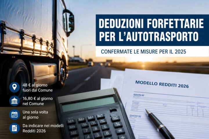 deduzione forfettaria autotrasporto